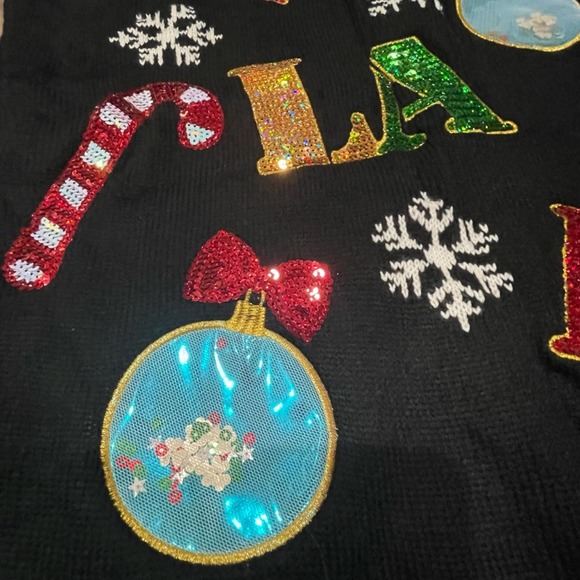 Ugly Christmas Sweater Dress Fa La La La - Picture 4 of 7